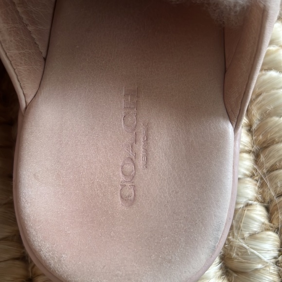 Coach leather shearling trimmed low top backless boots /slide 7M - Picture 11 of 16